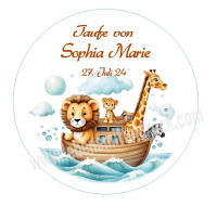 Arche Noah Tortenbild rund Aufleger für Geburtstag,...