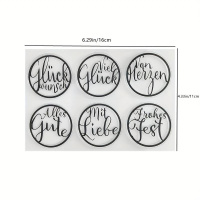 Text im Kreis Designer Stamps Stempel 4,5 cm...