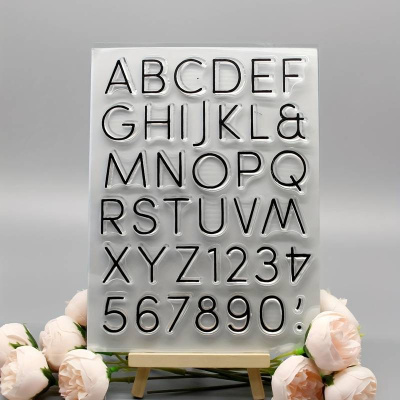 Alphabet  Groß Designer Stamps Stempel Buchstaben und Zahlen Größe 2,5 cm