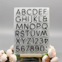 Alphabet  Groß Designer Stamps Stempel Buchstaben und Zahlen Größe 2,5 cm