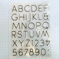 Alphabet  Gro&szlig; Designer Stamps Stempel Buchstaben und Zahlen Gr&ouml;&szlig;e 2,5 cm