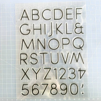 Alphabet  Groß Designer Stamps Stempel Buchstaben und Zahlen Größe 2,5 cm