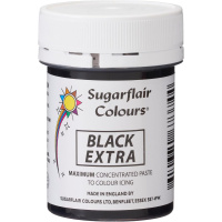 Extra Black 42 g Sugarflair max konzentrierte Paste - extra Schwarz - E171frei