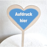 Sag es im Herz mit Stiel - Individueller bedruckter Tortentopper 12 cm