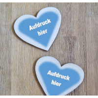 Herz aus Birkenholz - Individuell mit Ihrem Bild bedruckt 7 cm