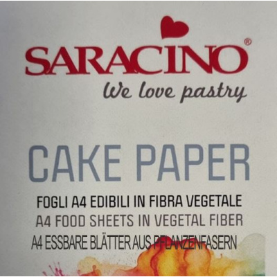 Cake Paper aus Pflanzenfasern 25 Blatt Format A4 - das inovative Esspapier von Saracino - glutenfrei