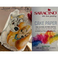 Cake Paper aus Pflanzenfasern 25 Blatt Format A4 von Saracino - glutenfrei