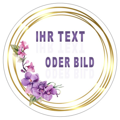 Rahmen Gold mit Orchidee Tortenbild