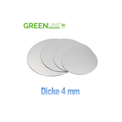 Torten Platte 23 cm silber  rund Dicke 4 mm - Cake-Masters greenline - nachhaltig ohne Verpackung