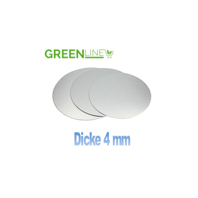 Torten Platte 28 cm silber  rund Dicke 4 mm - Cake-Masters greenline - nachhaltig ohne Verpackung