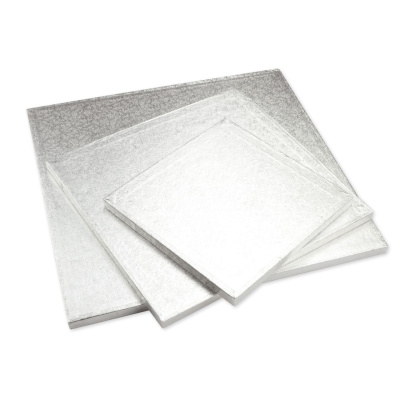 Tortenplatte - eckig  silber 35 x 35 cm quadrat  x 1,2 cm Cake Masters