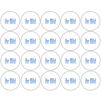 Cupcake Keks  Kuchen Aufleger 5 cm rund 20 Stück Saracino Cake Paper - leicht raue Oberfläche - Neu ab Februar 2024 keine - einfach selber ausschneiden