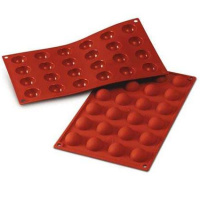 Silikonform Silikomart Halbkugel 3 cm Semisfera Höhe 1,5 cm - 240 ml - Greenline ohne Überverpackung