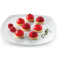 Silikonform Silikomart Halbkugel 3 cm Semisfera Höhe 1,5 cm - 240 ml - Greenline ohne Überverpackung