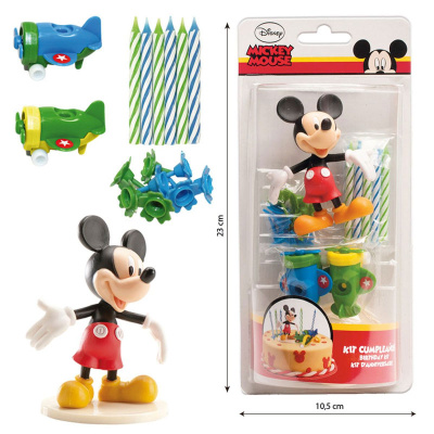 Mickey Mouse - Disney Geburtstags Kit von DekoraFigur mit Kerzen und Haltern