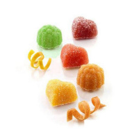 Herzen Jellyflex Bonbon-,  Gelee-, Toffee-, Candy Form im Kunststoffrahmen von Silikomart Profesional SG03 f&uuml;r 24 Herzen