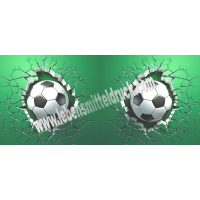 Fußball kommt aus Torte  - Tortenband essbar 6,5 cm hoch - 3 x 29,6 cm auf premium Fondantpapier