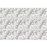 Rosen weiß 3D - Tortenband essbar 6,5 cm hoch - 3 x...