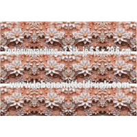 Blumen rose gold 3D - Tortenband essbar 6,5 cm hoch - 3 x 29,6 cm auf premium Fondantpapier