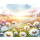 Margerite Gänseblümchen Wiese - Tortenband essbar 6,5 cm hoch - 3 x 29,6 cm auf premium Fondantpapier