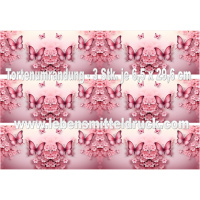Schmetterlinge pink Blumen - Tortenrand 6,5 cm essbar 3 x 29,6 cm auf premium Fondantpapier