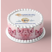Schmetterlinge pink Blumen - Tortenrand 6,5 cm essbar 3 x...