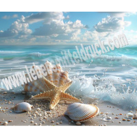 Strand Sand Meer Muscheln UrlaubTortenband essbar 6,5 cm hoch - 3 x 29,6 cm auf premium Fondantpapier