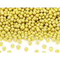 weiche Zucker Perlen GOLD metallic 5 mm 80 g Dragees von...