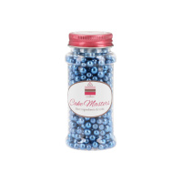 weiche Zucker Perlen dunkelblau metallic 5 mm 80 g Dragees von Cake-Masters MHD 02/2024