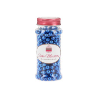 weiche Zucker Perlen dunkelblau metallic 7 mm 80 g...