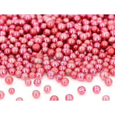 weiche Zucker Perlen pink metallic 5 mm 80 g Dragees von Cake-Masters