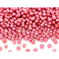 weiche Zucker Perlen pink metallic 5 mm 80 g Dragees von...