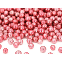 weiche Zucker Perlen pink metallic 7 mm 80 g Dragees von...