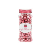 weiche Zucker Perlen pink metallic 7 mm 80 g Dragees von Cake-Masters MHD 12/2023