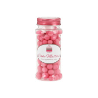 weiche Zucker Perlen pink 10  mm 80 g Dragees von Cake-Masters MHD 02/2024