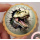 Dinosaurier rund  Keks / Cupcake Aufleger 1 Seite A4 Oblatenpapier 0,6 Wafer Paper Ausstanzung rund  4,5 cm 24 Stk.