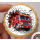 Feuerwehr rund  Keks / Cupcake Aufleger 1 Seite Oblatenpapier 0,6 Wafer Paper keine - einfach selber ausschneiden 5 cm 20 Stk.