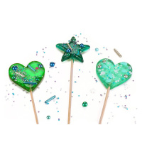 Lolli Flexform Mould groß  Rund für 8 Lollies aus Platinum Silikon von -60 bis 230 Grad Celsius