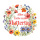 Muttertag Alles Liebe Blumenkranz Tortenbild rund