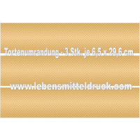 Waffel natur - Tortenband essbar 6,5 cm hoch - 3 x 29,6...