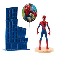 Spiderman Kuchen Dekorations Set 3 teilig aus Kunststoff Marvel