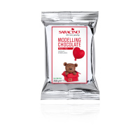 Modellierschokolade Saracino rot -  250 g - Modelling Chocolate rosso - red