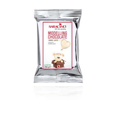 MHD 31.3.25!! Modellierschokolade Saracino weiß -  250 g - Modelling Chocolate bianco