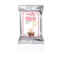 MHD 31.3.25!! Modellierschokolade Saracino weiß -  250 g - Modelling Chocolate bianco
