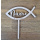 Fisch mit Namen und Datum Holz Stecker Topper  Erstkommunion Taufe