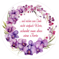 Rahmen Orchideen Kranz Tortenbild mit Text und/oder Bild...