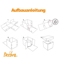 Tortenkarton 36,5  x  36,5  x  30 cm extra hoch sehr stabil - Tortenschachtel mit Deckel