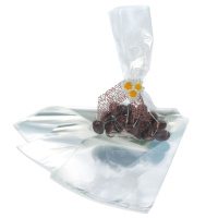 Beutel 100 Stk. Packung,  10 x 20 cm transparent  f&uuml;r Kekse, Cake Pops, Bonbons, Schokolade, Lollies