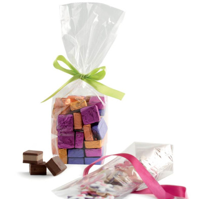 Bodenbeutel 100 Stk. Packung,  8 x 15 cm transparent  f&uuml;r Bonbons, Schokolade, Tr&uuml;ffel, Lollies uvm..