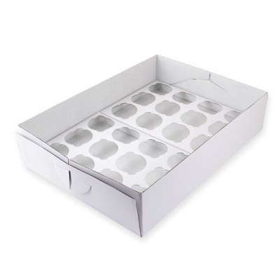 Cupcake Box mit Inlay und Deckel f&uuml;r 24 Cupcakes oder Muffins H&ouml;he 9 cm von PME